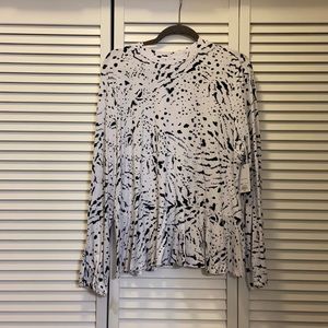 Peplum Hem Long Sleeve Top